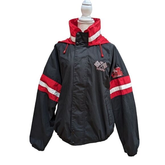 Vintage Top Gear x Toyota Starter Jacket Size L Stowaway Hood - Picture 5 of 14